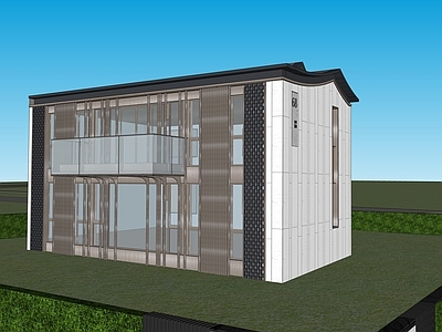 新中式独栋别墅 12X10自建房 自建房 中式