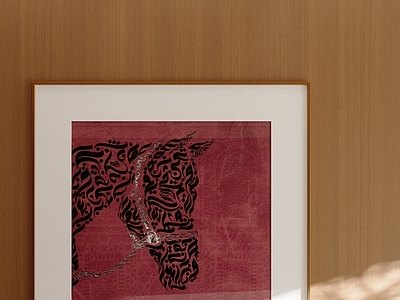 现代挂画 卧室挂画 油画 动物挂画 红色挂画 抽象画