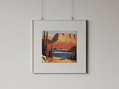 复古插画风挂画 现代极简挂画 抽象装饰画 高端艺术挂画 侘寂中古风画 意式肌理油画