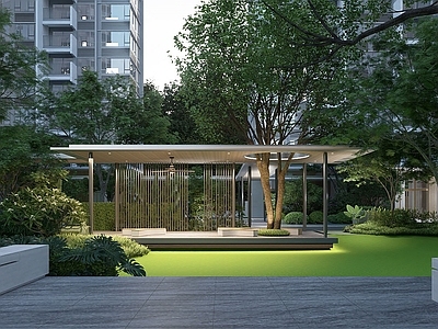 现代简约廊架 景观住宅廊架 现代廊架 连廊 简约连廊 简约廊架