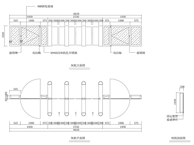 现代门 闸门 施工图
