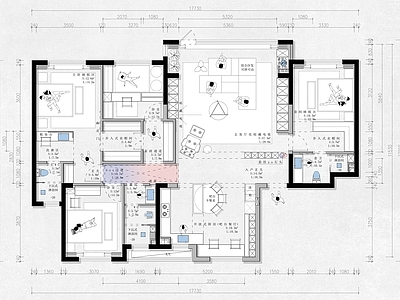 小户型平层 非正常设计师曾师 施工图