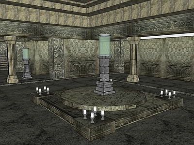 新中式寺庙建筑 祭台 祭祀 墓道 影视场景