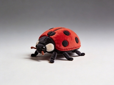 可爱风玩具 瓢虫 雕塑 摆件 AI渲染 美陈