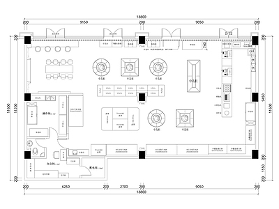 现代超市 生活超市平面图 施工图