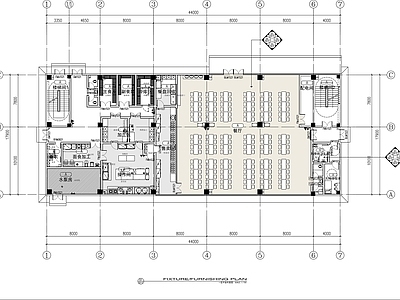 现代食堂 工业园区 员工食堂 员工宿舍 施工图