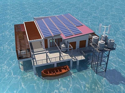 现代其他公共建筑 水上住宅