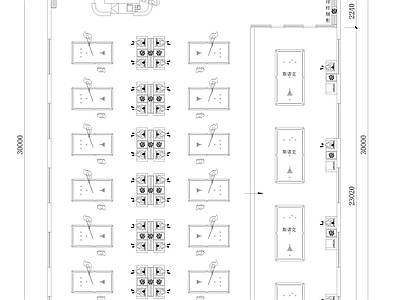 现代台球厅 600平台球厅 台球馆空间优化 施工图