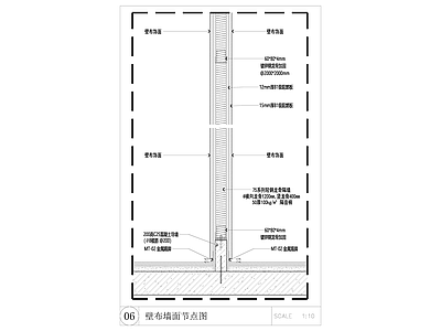 墙面节点 壁布墙面节点图 施工图