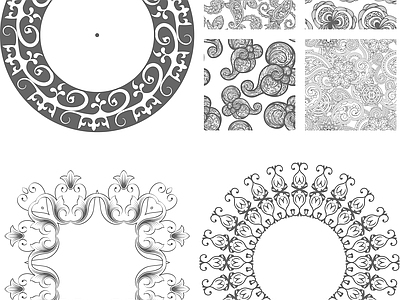 现代其他图库 线条 纹理 贴图 花纹 欧式 施工图