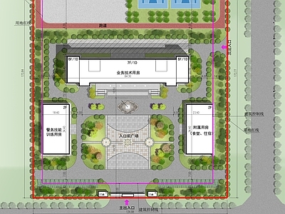 现代行政机构建筑 公安局 行政办公楼 业务技术用房 施工图
