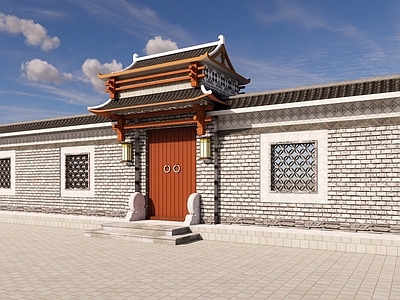 新中式入口大门 院落大门