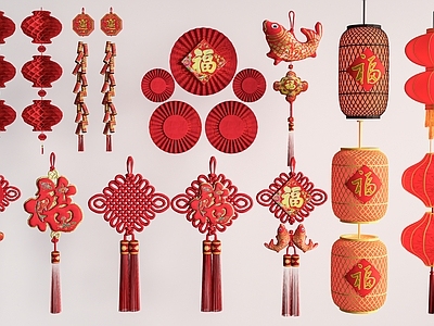 新中式灯笼 新中式中国结 新中式新年装饰 墙饰挂件 新年挂件