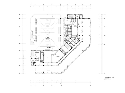 现代整体办公空间 办公楼平面方案 施工图