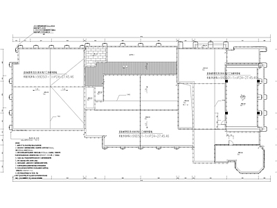 防雷接地系统 屋顶建筑避雷平面 施工图