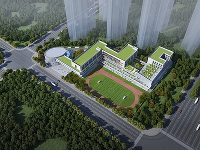 现代主义学校外观 现代学校