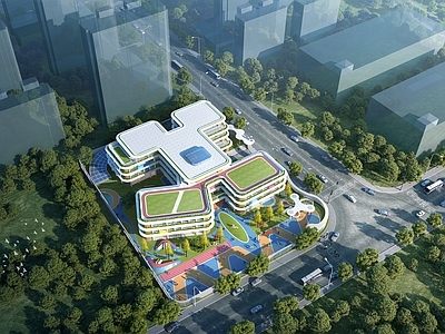现代幼儿园 塑胶地面 儿童游乐园 托儿所