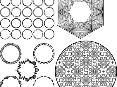 现代其他图库 线条 贴图 花纹 中式花纹 施工图