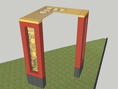 新中式其他景观小建筑 市政精神堡垒 景观精神堡垒