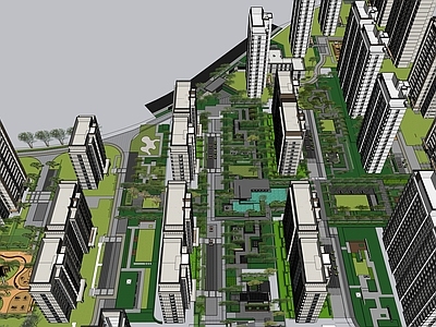 新中式小区建筑