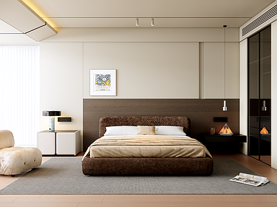 现代简约主卧 意式风卧室 现代意式风主卧