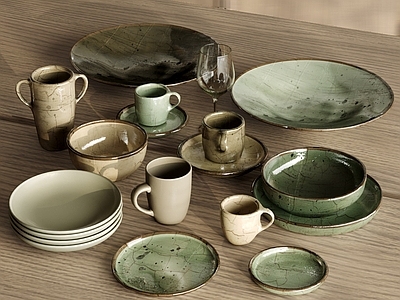 侘寂餐具 餐具摆件 水杯马克杯 盘子 碗筷 厨房用品