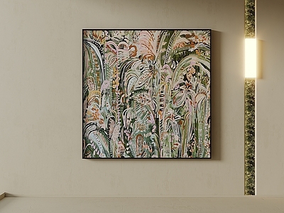 现代家居客厅方形挂画 抽象画 肌理画 油画