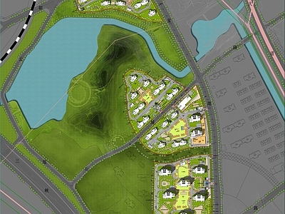现代住宅楼建筑 小区总平面图 技术总图 住宅大区总图 施工图