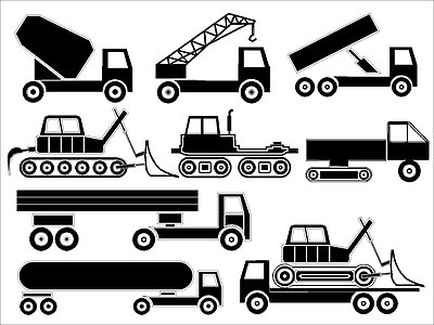 现代交通工具图库 特殊车辆 施工图