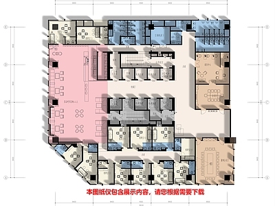 新中式茶馆 茶楼 棋牌室 施工图