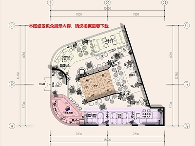 新中式茶馆 茶楼 茶馆 施工图
