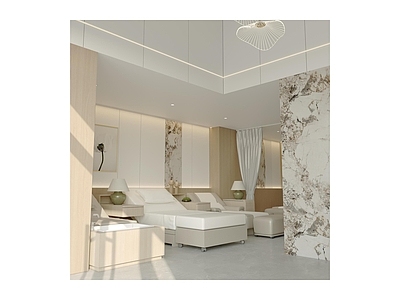 日式现代足浴店 SPA 足疗按摩 日式 原木风 推拿 施工图