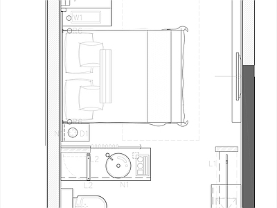 酒店客房 酒店客房布置图 施工图