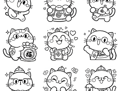 现代动物 招财猫 施工图