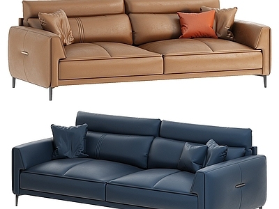 意式极简双人沙发