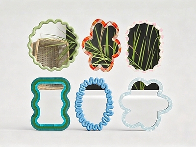 孟菲斯风格镜子 网红镜子 不规则镜子 落地镜 浴室镜 装饰镜