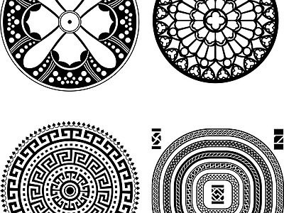 现代其他图库 线条 花纹 欧式花纹 施工图