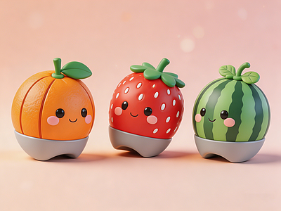 治愈系雕塑摆件 水果 潮玩 手办 美陈 不倒翁