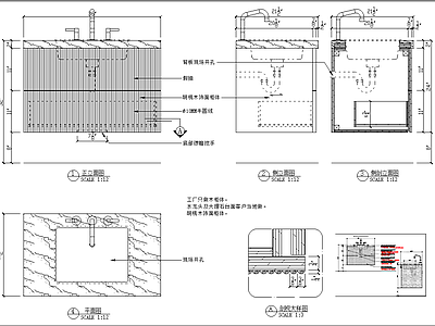 意式柜子 餐桌图纸 施工图
