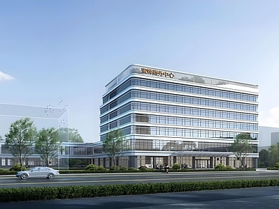 现代办公楼建筑 7层办公商务中心 施工图