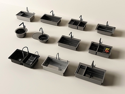 现代水槽 洗菜盆 水槽 洗菜盆 水槽水龙头 单槽