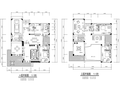 现代简约别墅建筑 二层别墅 三层别墅 独栋别墅 联排别墅 自建房 施工图
