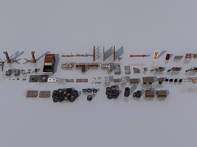 废土风其他交通工具 末日风家具物品