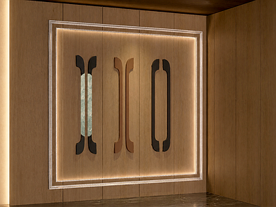 现代金属门拉手