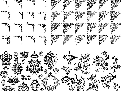 现代其他图库 花纹 线条 线稿 纹理 贴图 施工图