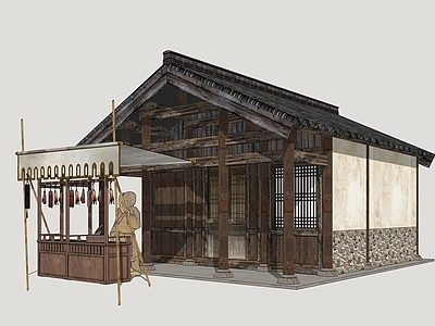 新中式乡村民房 影视民房 乡土民居 宋韵民房建筑 夯土房 古建民居建筑