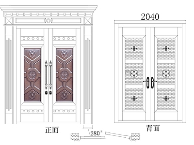 现代门 门 施工图