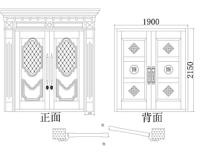 现代门 门 施工图