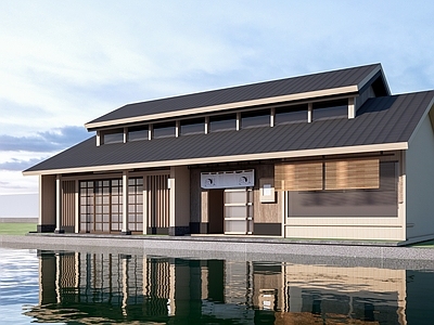 日式民宿建筑 日式民宿建筑 日式木建筑  日式坡屋顶建筑