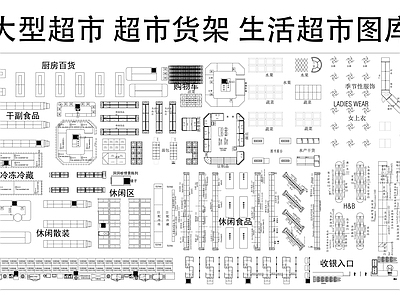 现代超市 超市图库 大型超市 生活超市 施工图